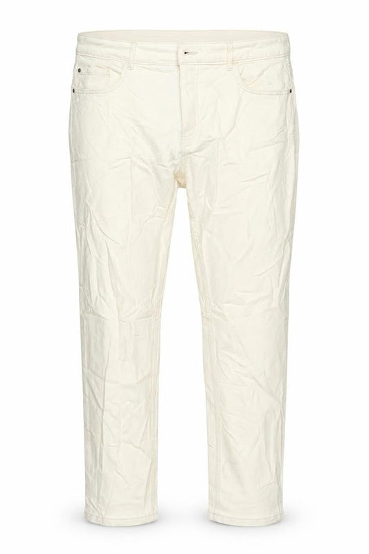 Marks & Spencer Womens Ivory Cotton Straight Jeans Size 18 L27 in Regular