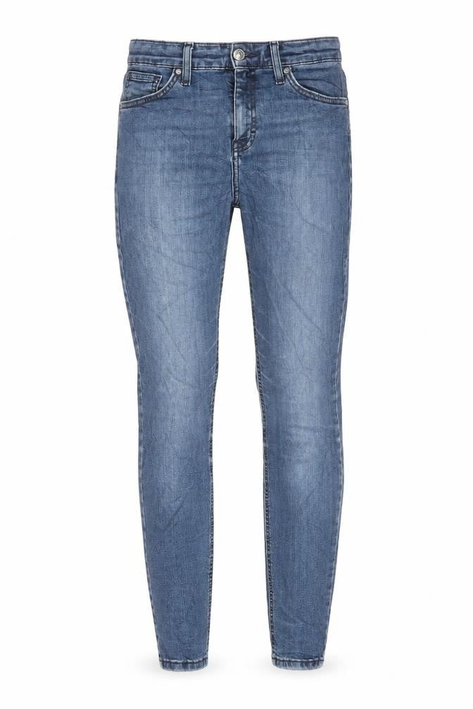 Topshop Womens Blue Cotton Skinny Jeans Size 28 in L26 in Regular