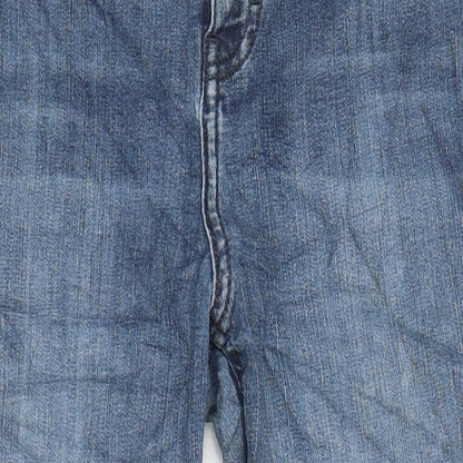 Topshop Womens Blue Cotton Skinny Jeans Size 28 in L26 in Regular