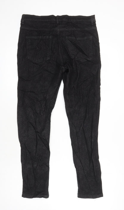 M&S Womens Black Cotton Skinny Jeans Size 12 L26.5 in Regular