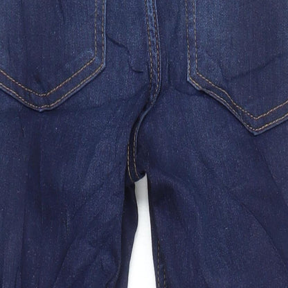 M&S Womens Blue Cotton Skinny Jeans Size 8 L23 in Regular