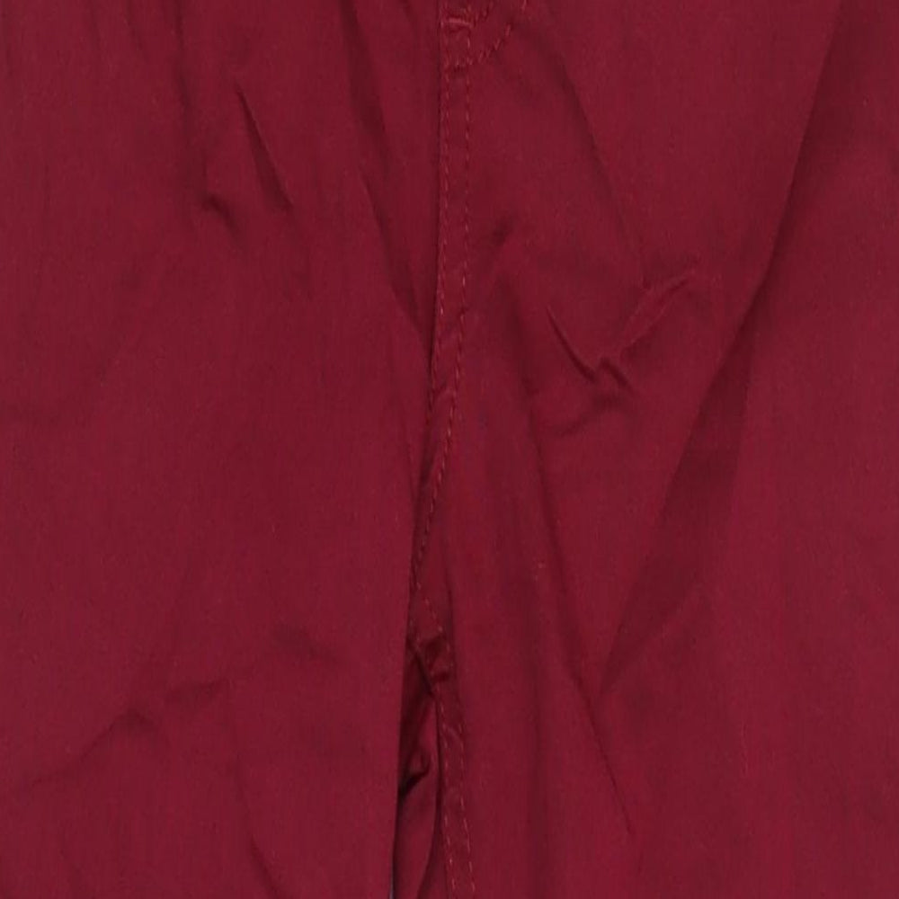 M&S Womens Red Cotton Jegging Jeans Size 6 L29 in Regular - Elasticated Waist
