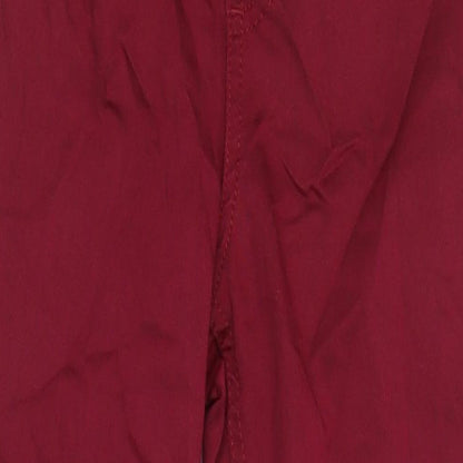 M&S Womens Red Cotton Jegging Jeans Size 6 L29 in Regular - Elasticated Waist
