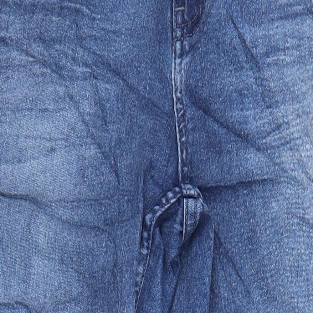 M&S Womens Blue Cotton Skinny Jeans Size 8 L26 in Regular