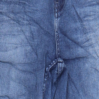M&S Womens Blue Cotton Skinny Jeans Size 8 L26 in Regular