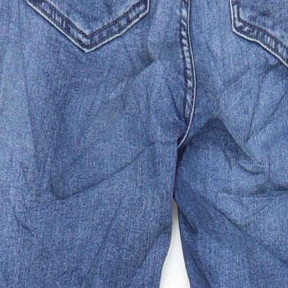 M&S Womens Blue Cotton Skinny Jeans Size 8 L26 in Regular