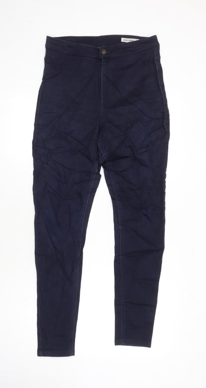 M&S Womens Blue Cotton Skinny Jeans Size 12 L29 in Regular