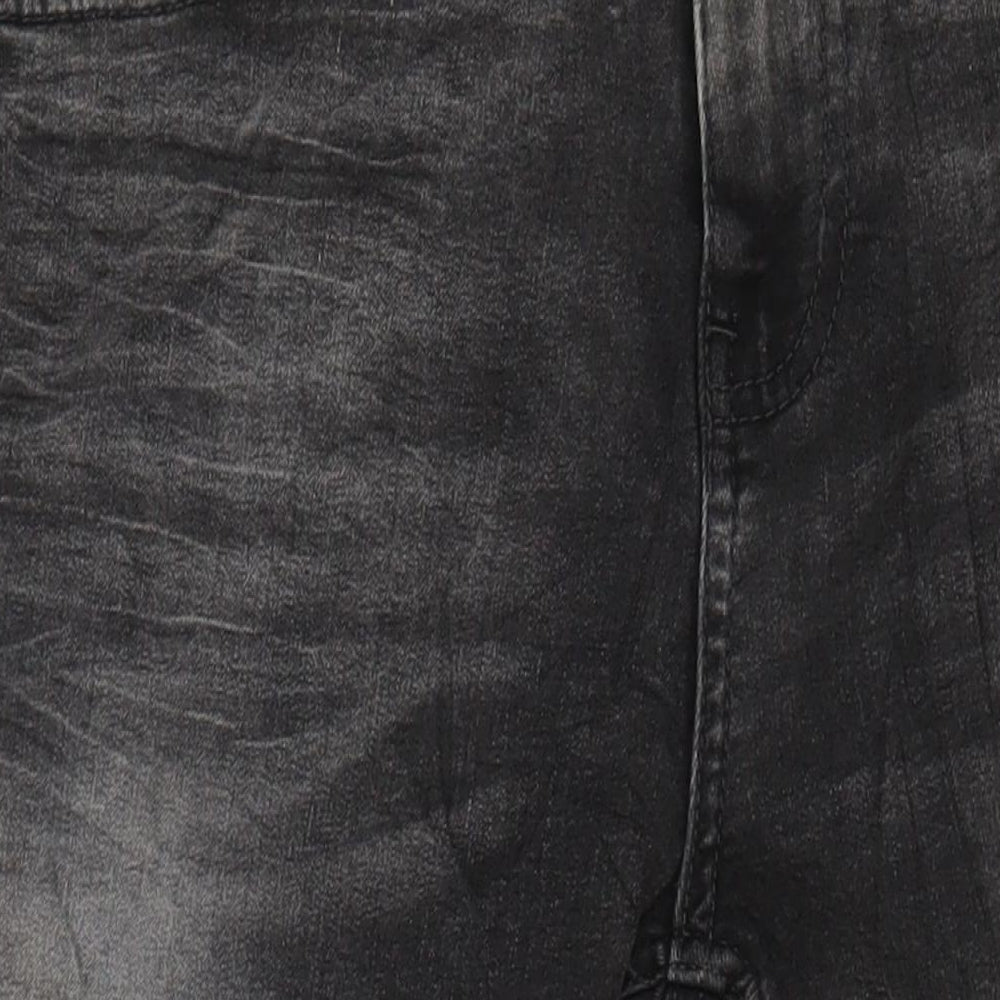 M&S Womens Grey Cotton Skinny Jeans Size 12 L27 in Regular