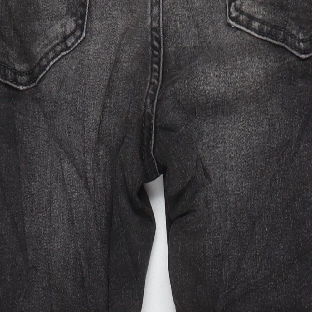 M&S Womens Grey Cotton Skinny Jeans Size 12 L27 in Regular