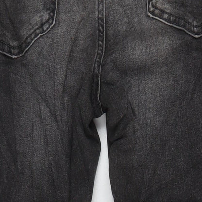 M&S Womens Grey Cotton Skinny Jeans Size 12 L27 in Regular