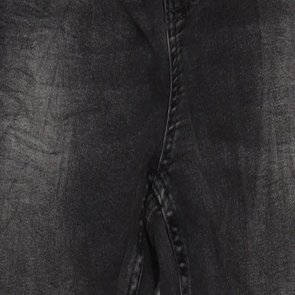 M&S Womens Grey Cotton Skinny Jeans Size 10 L28 in Regular