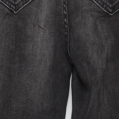 M&S Womens Grey Cotton Skinny Jeans Size 10 L28 in Regular