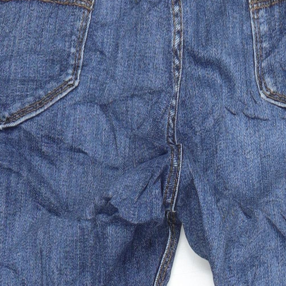 M&S Mens Blue Cotton Straight Jeans Size 34 in L25 in Regular