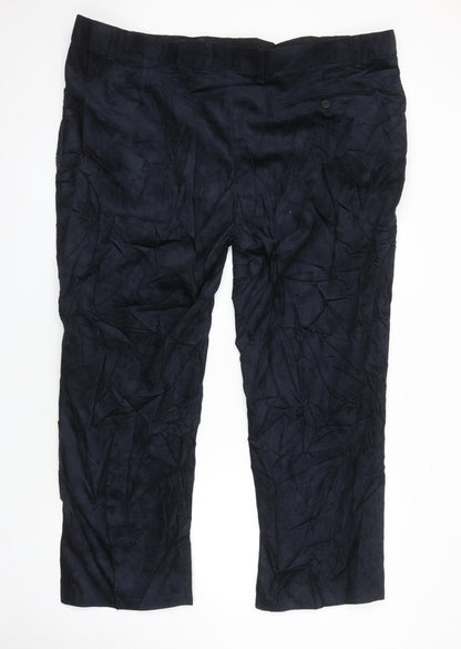 M&S Mens Blue Cotton Straight Jeans Size 48 in L26 in Regular