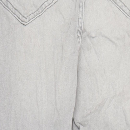 M&S Womens Grey Cotton Skinny Jeans Size 12 L26 in Regular