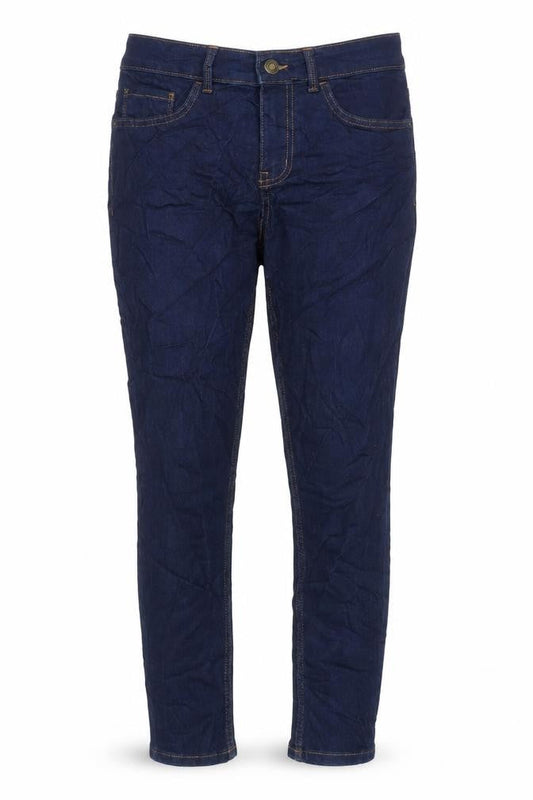 Marks & Spencer Womens Blue Herringbone Cotton Skinny Jeans Size 12 L23.5 in Regular