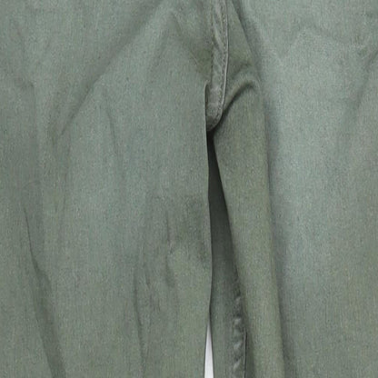 M&S Womens Green Cotton Skinny Jeans Size 10 L28.5 in Regular