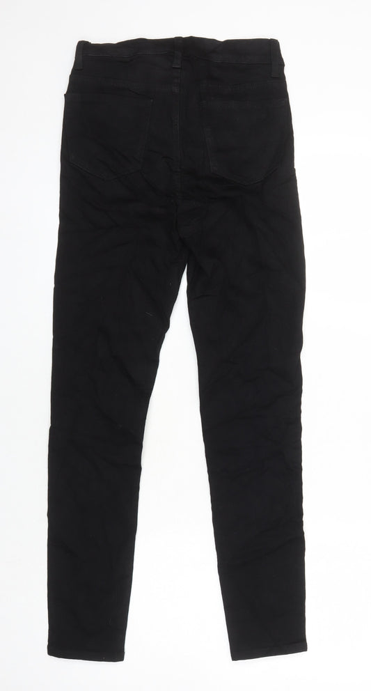 M&S Womens Black Cotton Skinny Jeans Size 6 L28 in Regular