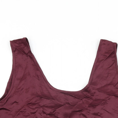 Womens UK Size L Zara Purple Basic T-Shirt