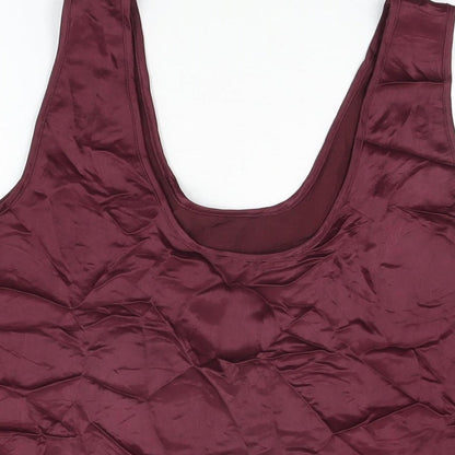 Womens UK Size L Zara Purple Basic T-Shirt