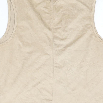 Womens UK Size S Stradivarius Beige Basic T-Shirt