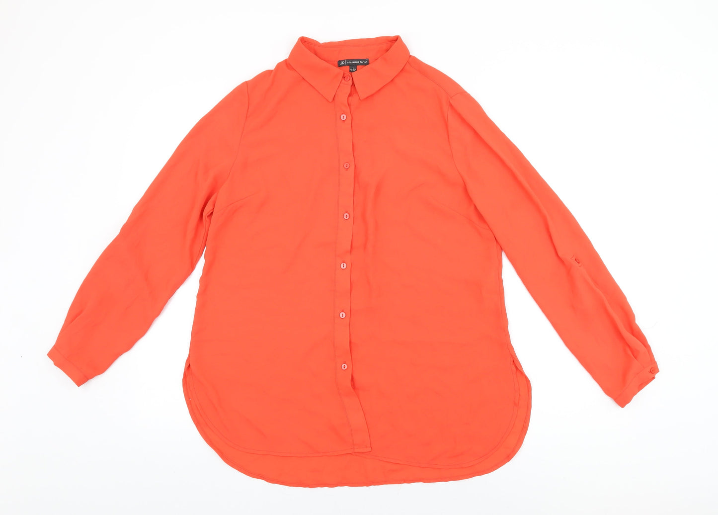 Womens UK Size S Adrianna Papell Red Basic Button-Up