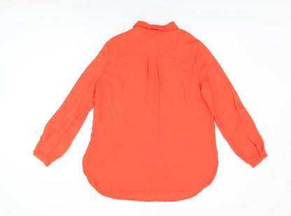 Womens UK Size S Adrianna Papell Red Basic Button-Up