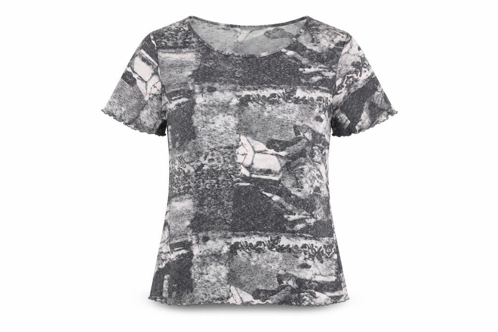 Womens UK Size XL Reflections Grey Basic T-Shirt