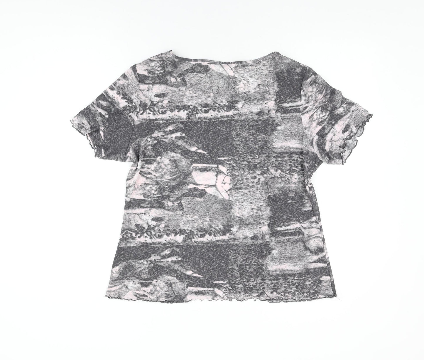 Womens UK Size XL Reflections Grey Basic T-Shirt