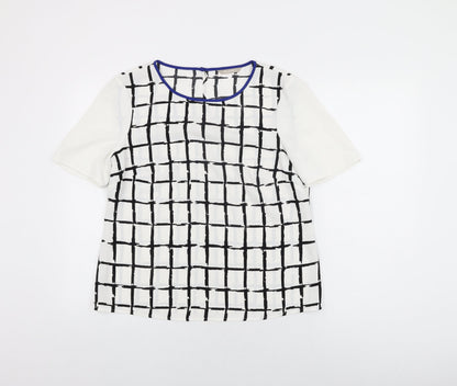 Womens UK Size 10 Planet White Basic Blouse