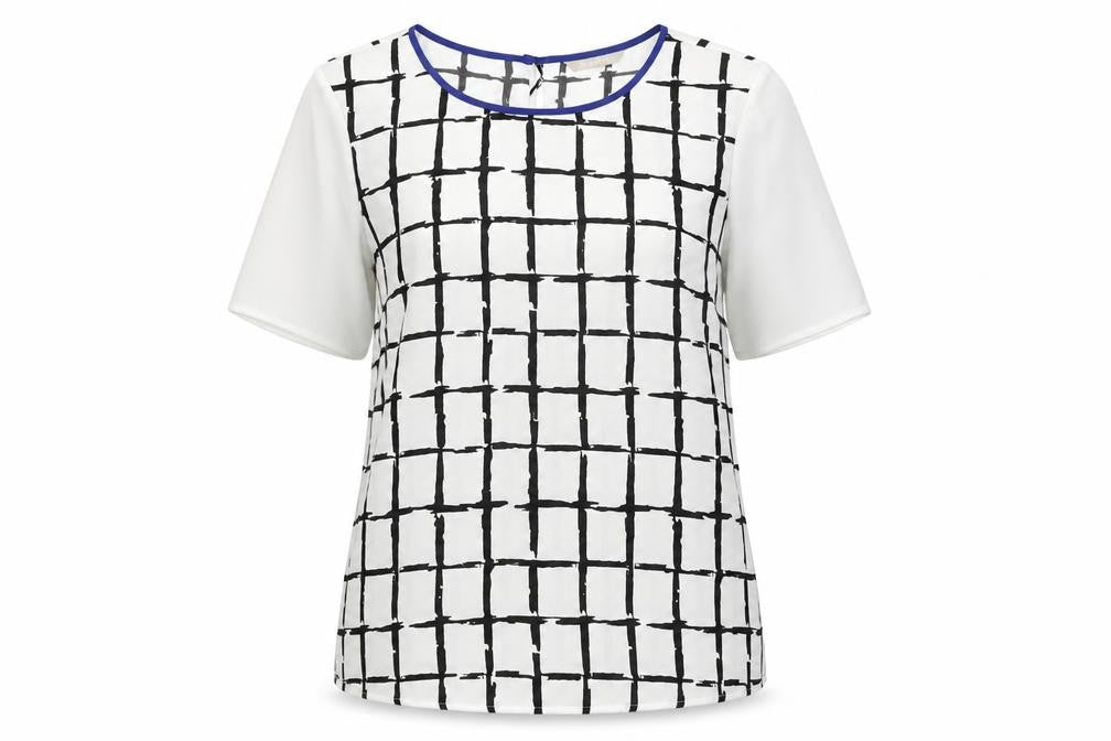 Womens UK Size 10 Planet White Basic Blouse