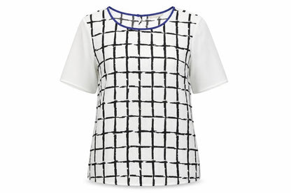 Womens UK Size 10 Planet White Basic Blouse