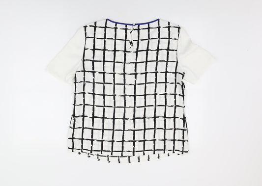 Womens UK Size 10 Planet White Basic Blouse