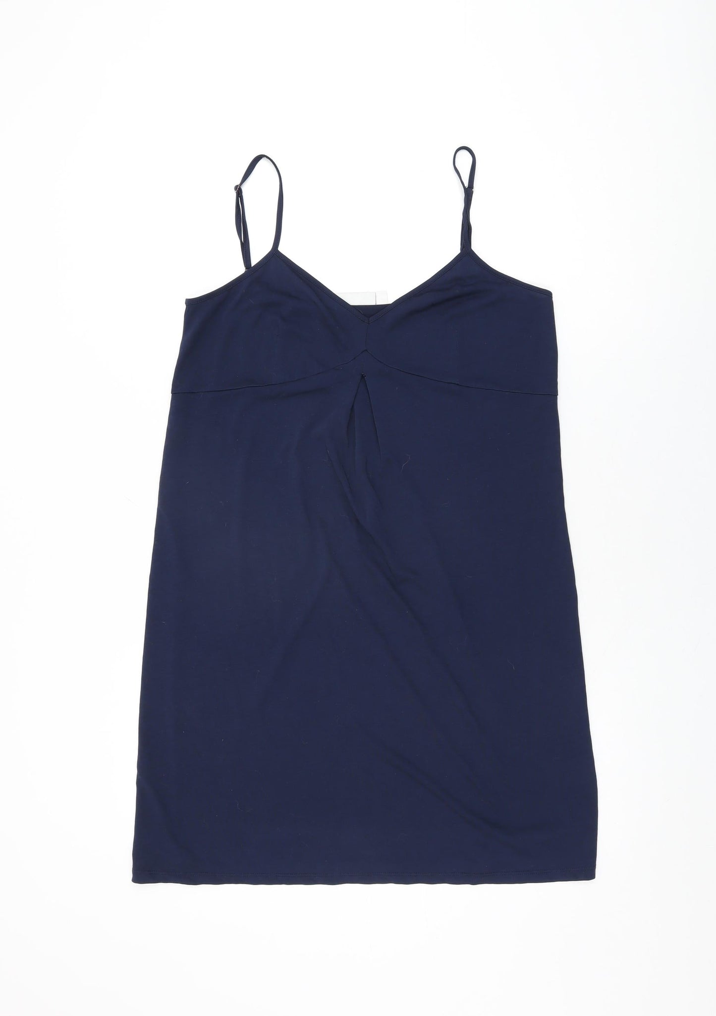 Cucumber Womens Blue Polyester Basic T-Shirt Size 10 V-Neck