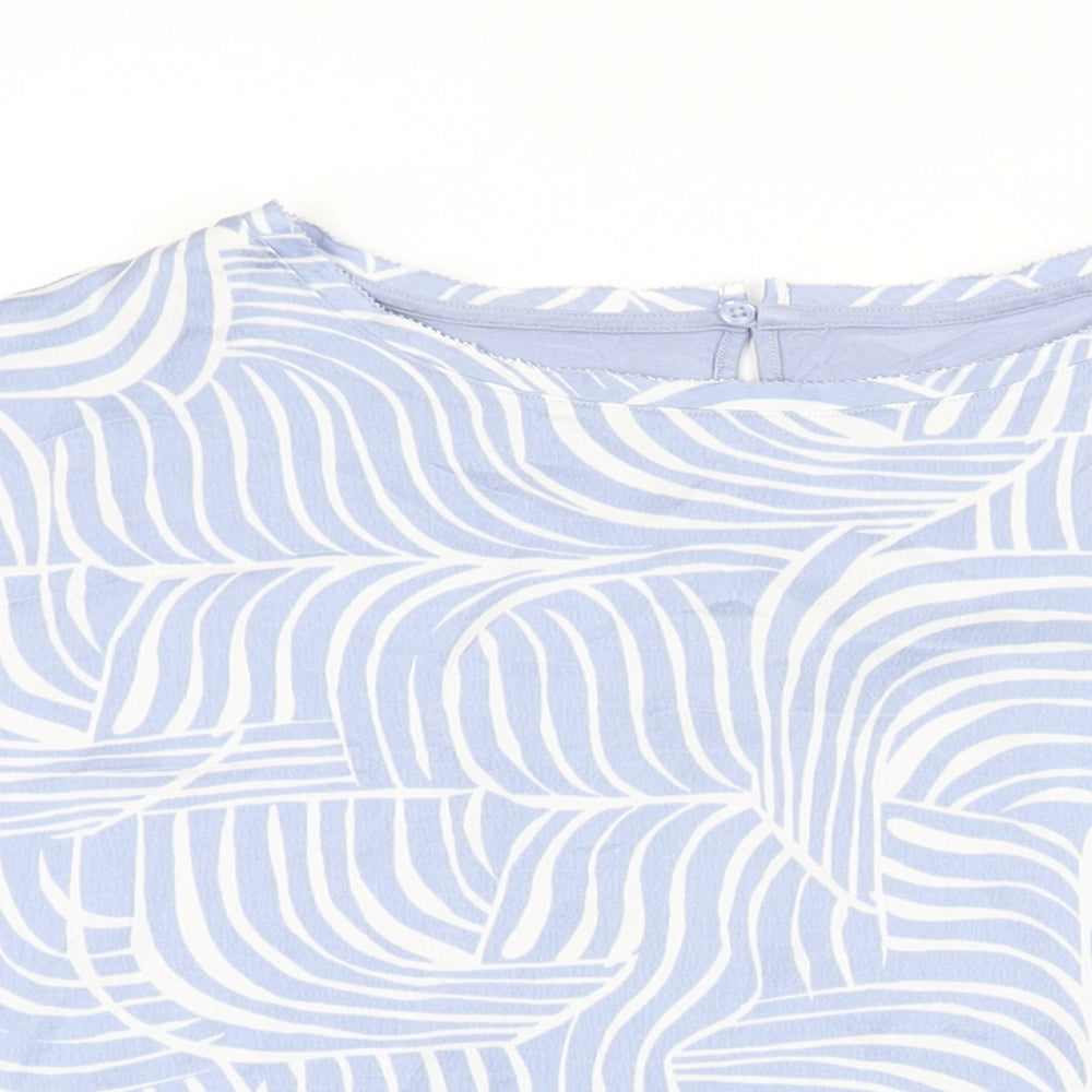 Womens UK Size 16 Marks and Spencer Blue Basic Blouse