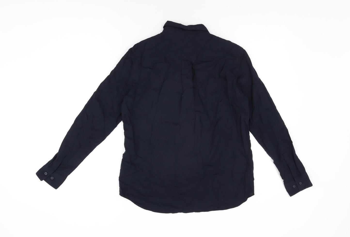 Womens UK Size XS Uniqlo Blue Basic Button-Up