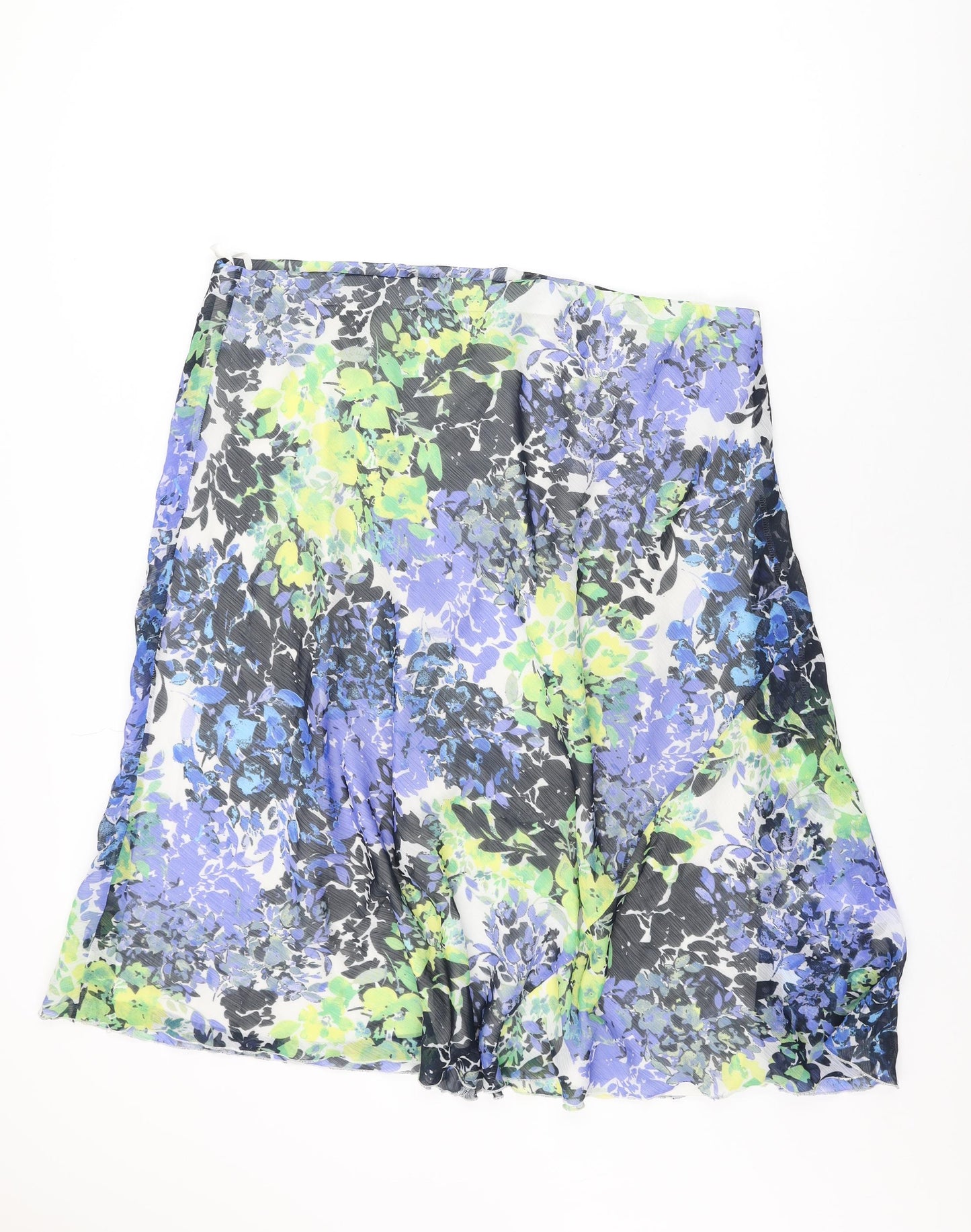 Isle Womens White Floral Polyester Swing Skirt Size 20