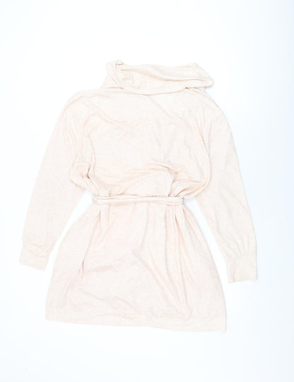 Dorothy Perkins Womens Pink Solid Polyester Top Robe Size M Tie