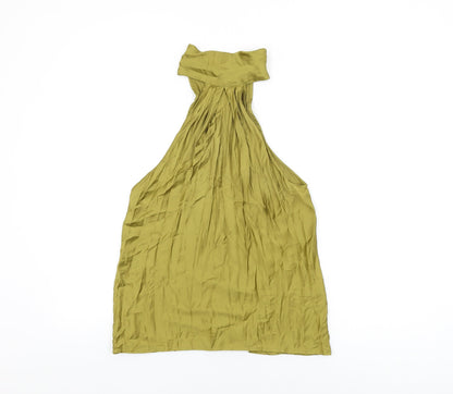 Womens UK Size S Zara Green Basic Blouse