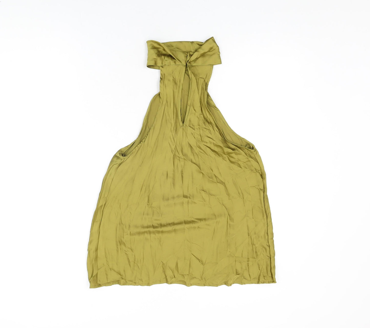 Womens UK Size S Zara Green Basic Blouse