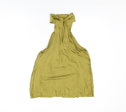 Womens UK Size S Zara Green Basic Blouse