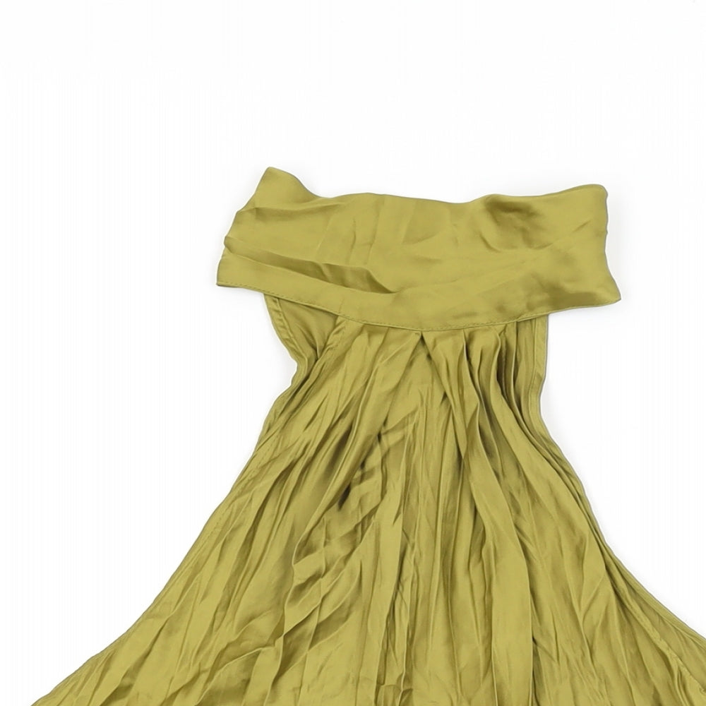 Womens UK Size S Zara Green Basic Blouse