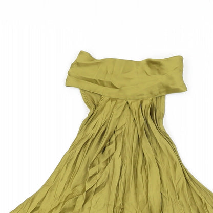 Womens UK Size S Zara Green Basic Blouse
