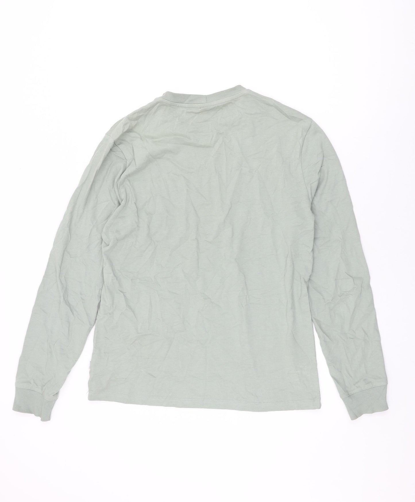 Kin Mens Green Cotton T-Shirt Size S Round Neck