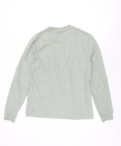 Kin Mens Green Cotton T-Shirt Size S Round Neck