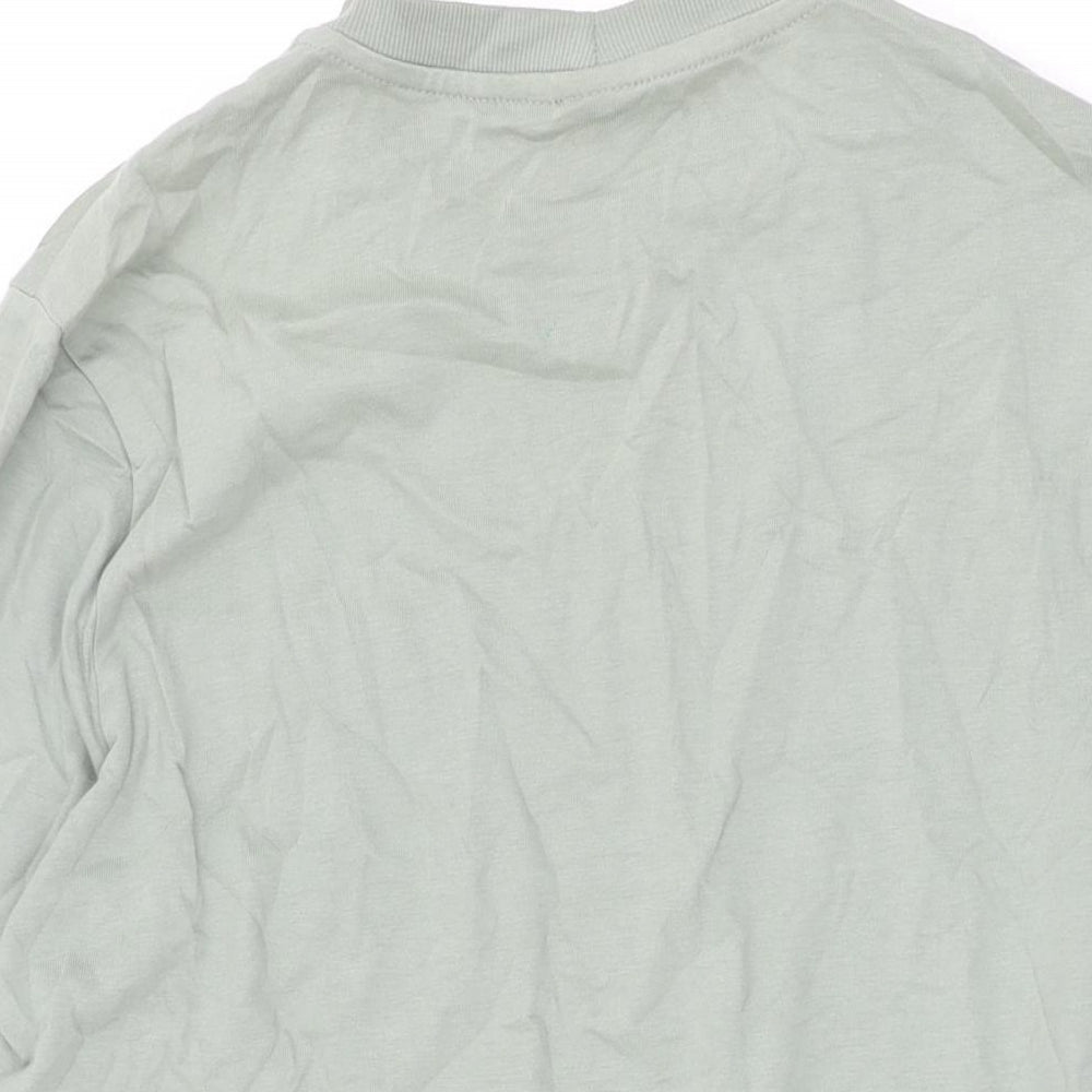 Kin Mens Green Cotton T-Shirt Size S Round Neck