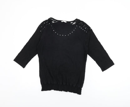 Womens UK Size S Klass Black Basic T-Shirt