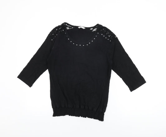 Womens UK Size S Klass Black Basic T-Shirt