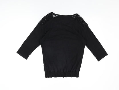 Womens UK Size S Klass Black Basic T-Shirt
