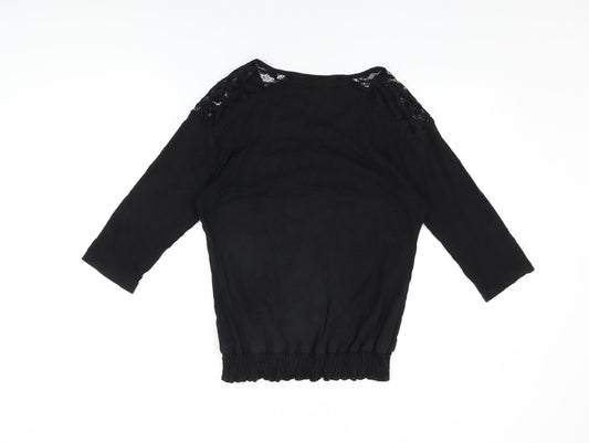 Womens UK Size S Klass Black Basic T-Shirt